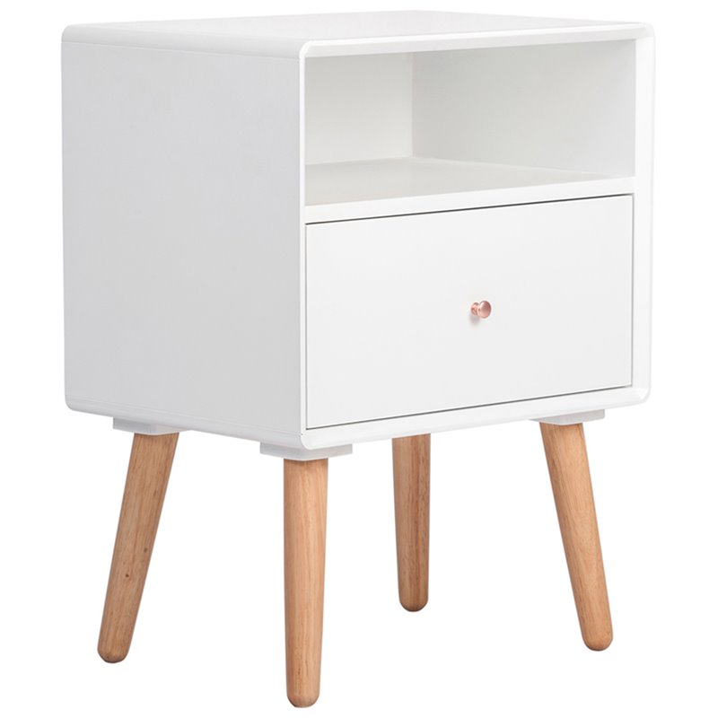 Pemberly Row Modern / Contemporary End Table in French White
