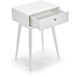 Pemberly Row Modern / Contemporary 1 Drawer End Table in French White