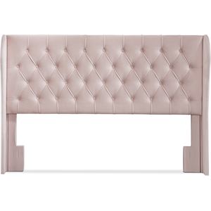 Pemberly Row Lillian August Harlow Upholstered Headboard King Size Dusty Mauve