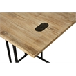 Pemberly Row Harton Rustic Expandable C Side Table Natural Brown