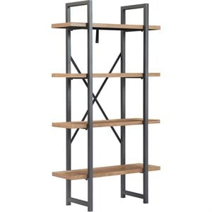 Pemberly Row Modern / Contemporary Robson Etagere Bookshelf in Brown