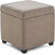 Pemberly Row Modern / Contemporary Storage Cube Ottoman Brown