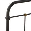 Pemberly Row Modern Renaud Parisian Metal Queen Bed Frame in Black