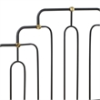 Pemberly Row Modern / Contemporary Astrid Queen Size Bed Black and Brass