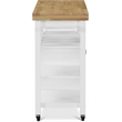 Pemberly Row Modern / Contemporary Denver Kitchen Cart White