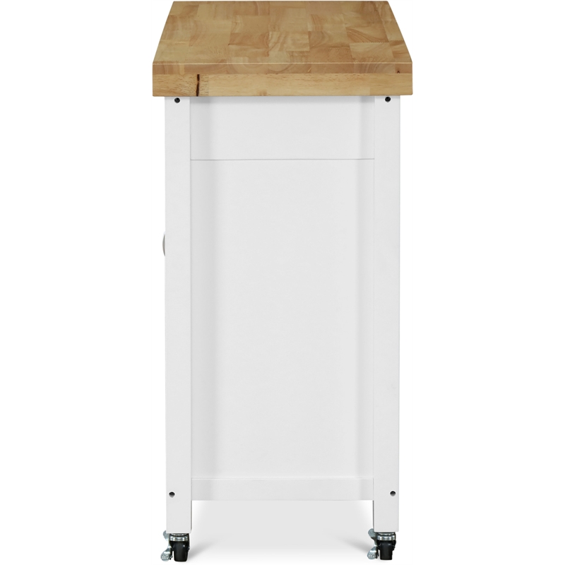 Pemberly Row Modern / Contemporary Denver Kitchen Cart White