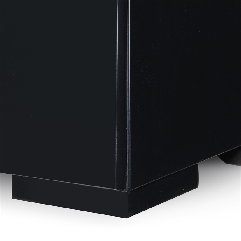 Pemberly Row Modern / Contemporary 2 Drawer Nightstand Black