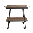 Pemberly Row Modern / Contemporary Felix 2 Tier Wooden Kitchen Bar Cart Black