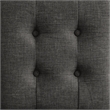 Pemberly Row Modern / Contemporary Aria Square Tufted Stool Charcoal Gray