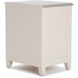 Pemberly Row Charleston End Table Nightstand with Drawers Cream White Gray