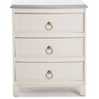 Pemberly Row Charleston End Table Nightstand with Drawers Cream White Gray