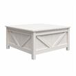 Pemberly Row Modern / Contemporary Lift-Top Coffee Table in Ivory Pine