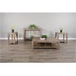 Pemberley Row Wood Weathered Brown End Table Square Modern 24