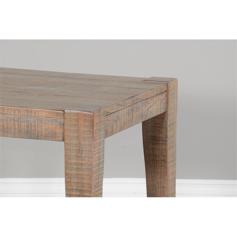 Pemberley Row Wood Weathered Brown End Table Square Modern 24
