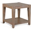 Pemberley Row Wood Weathered Brown End Table Square Modern 24