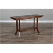 Pemberley Row Wood Dark Chocolate Sofa Table Rectangular Slate Inlays 48.5