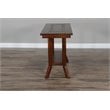 Pemberley Row Wood Dark Chocolate Sofa Table Rectangular Slate Inlays 48.5