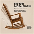 Pemberley Row Mindi Wood Rustic Oak Rocking Chair Rectangular Gentle Rocking Motion 41