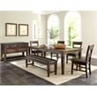 Pemberley Row Vinyl Tobacco Leaf Dining Bench Rectangular 19
