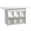 Pemberly Row Traditional 60inches Crafts Table in White Finish