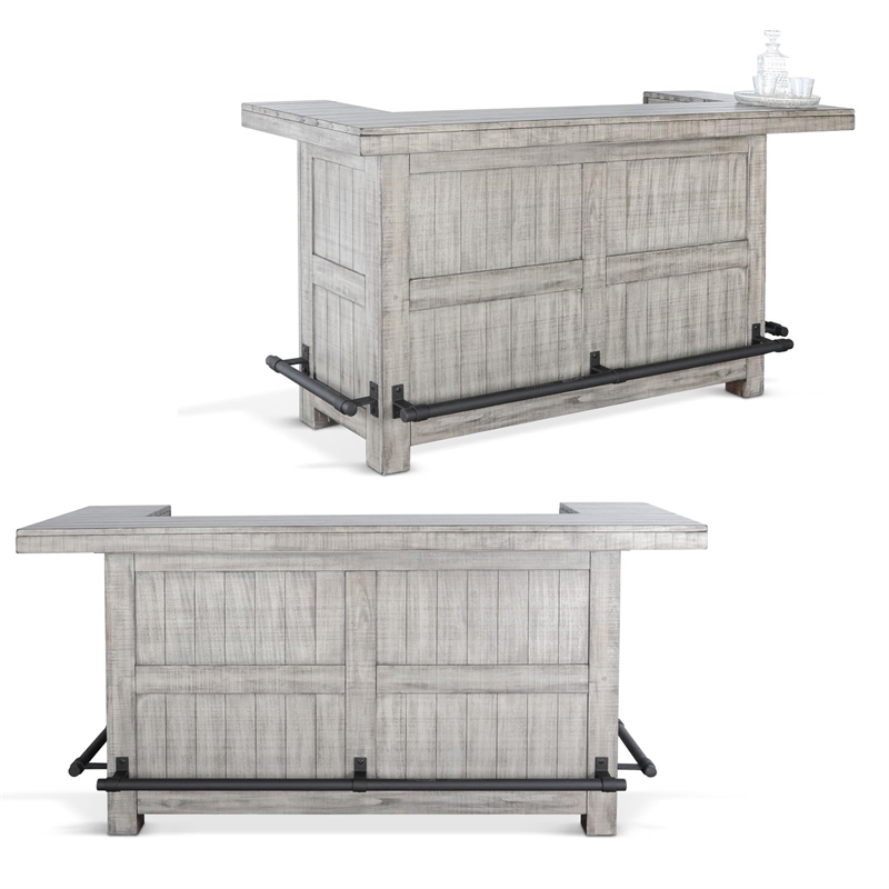 Pemberley Row Mahogany Gray Home Bar Rectangular 42