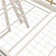 Pemberly Row Contemporary Twin Solid Metal Loft Bed in White