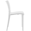 Pemberly Row Sturdy Polypropylene Plastic Dining Side Chair in White