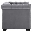 Pemberly Row Modern / Contemporary Velvet Tufted Accent Chair in Gray