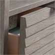 Pemberly Row Engineered Wood L-Shaped Desk in Ashen Oak Finish