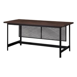 Pemberly Row Transitional Engineered Wood Executive Desk in Oak