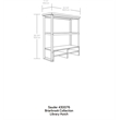 Pemberly Row Engineered Wood and Metal Utility Hutch in Barrel Oak