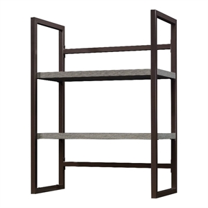 Pemberly Row Contemporary Engineered Wood Utility Hutch in Mystic Oak