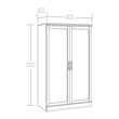 Pemberly Row Contemporary Engineered Wood Storage Cabinet in Prime Oak