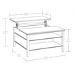 Pemberly Row Engineered Wood Lift Top Coffee Table in Cascade Oak Finish