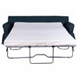 Pemberly Row Fabric Slipcovered Reversible Chaise Sleeper Sofa in Navy