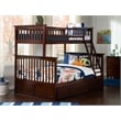 Pemberly Row Twin over Full Solid Wood Bunk Bed with Trundle in Walnut
