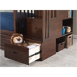 Pemberly Row Full over Full Solid Wood Bunk Bed with Trundle in Walnut