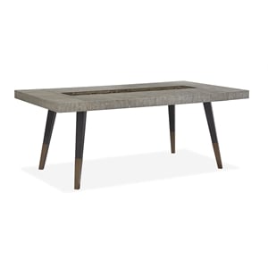 Pemberley Row Wood Black Dining Table Rectangular Clear Glass 100&quotx44&quotx30&quot Unassembled