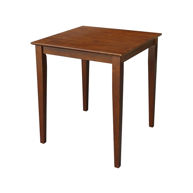 Pemberly Row Modern / Contemporary Solid Wood Top Table in Chocolate
