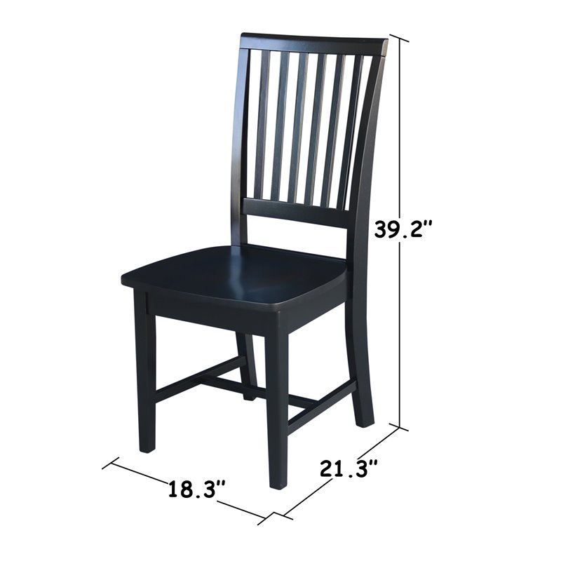 Pemberly Row Modern / Contemporary Set of Two Mission Side Chairs