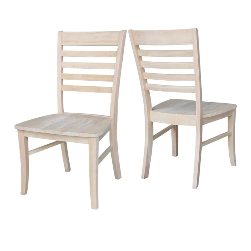 Pemberly Row Modern / Contemporary Set of Two Roma Ladderback Chairs