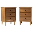 Pemberley Row Solid Pine Wood Caramel Nightstand Rectangular 25