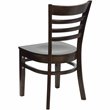 Pemberly Row Modern Series Ladder Back Restaurant Dining Chair