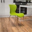 Pemberly Row Modern Plastic Dining Side Chair in Citrus Green