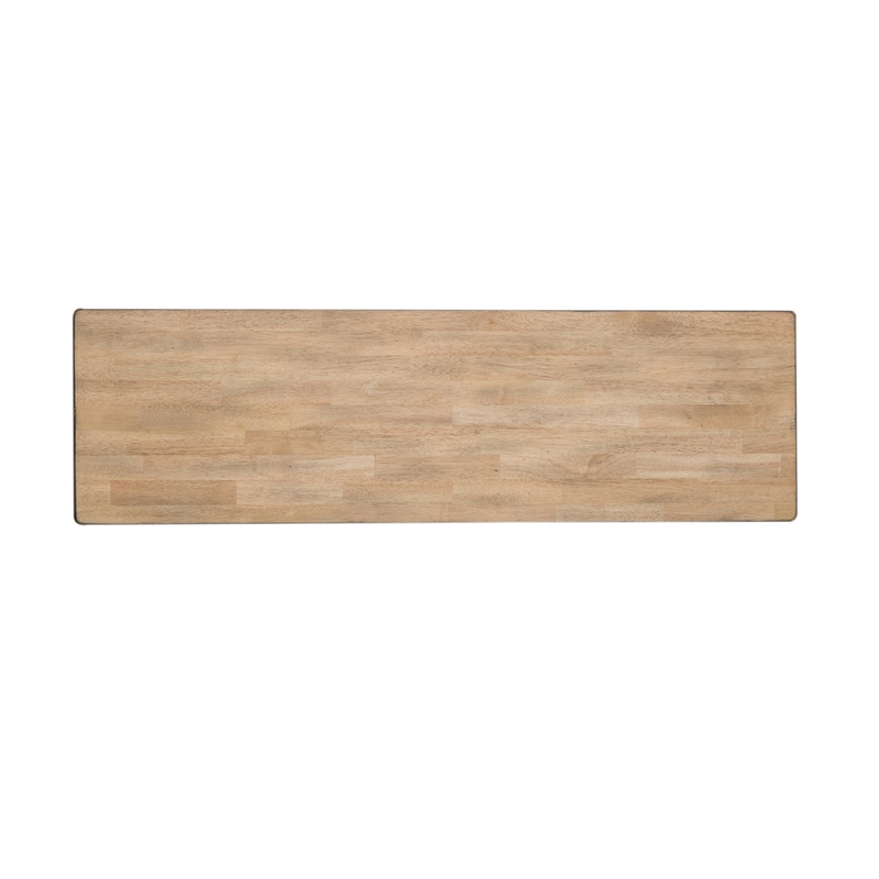 Pemberly Row Modern Lindsey Farm Light Gray Backless Bench (RTA)