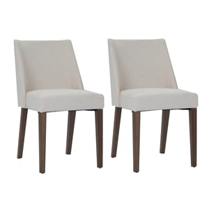 Pemberly Row Space Savers Medium Brown Nido Chair - Light Tan (RTA)-Set of 2