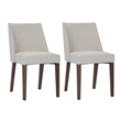 Pemberly Row Space Savers Medium Brown Nido Chair - Light Tan (RTA)-Set of 2