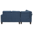Pemberley Row Linen-Like Fabric Navy Sectional Sofa L-Shape Reversible 103