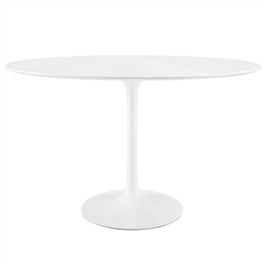 Pemberly Row Modern / Contemporary 48&quot Oval Dining Table in White