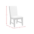 Pemberly Row Modern / Contemporary Standard Height Side Chair Set in Gray